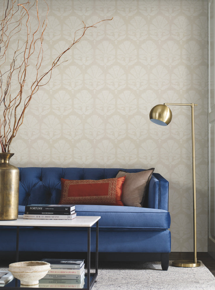 Light Gray Ottoman Fans Wallpaper