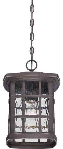 Quoizel SNN1909W One Light Outdoor Hanging Lantern, White Lustre Finish