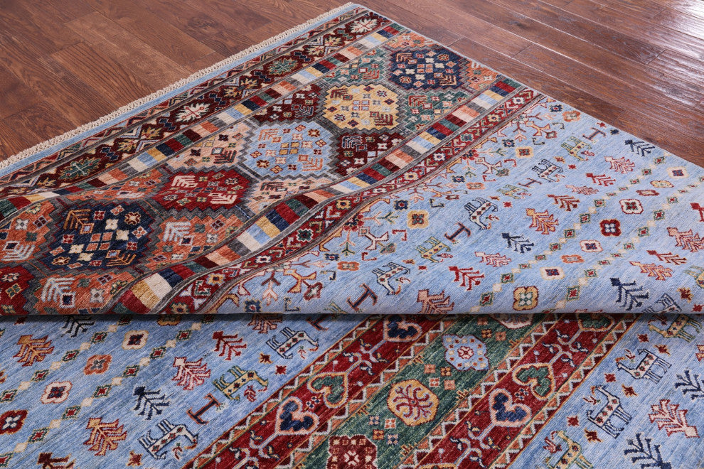 Handmade Tribal Persian Gabbeh Wool Rug 8' 2" X 11' 5" Q7663