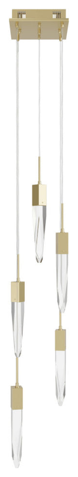 Avenue Lighting Hf1900-5-Ap-Bb-C 5-Light Flush Mount Pendants, Brushed Brass