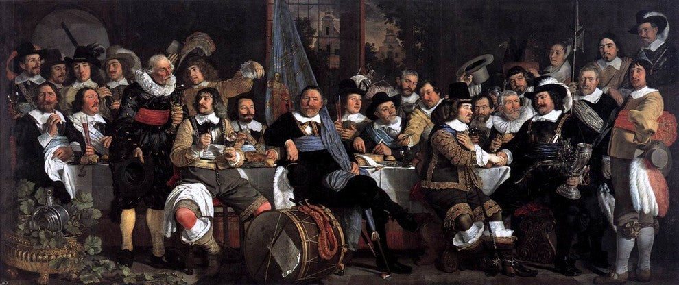 Bartholomeus Van der Helst Celebration of the Peace Wrapped Canvas, 15"x30"