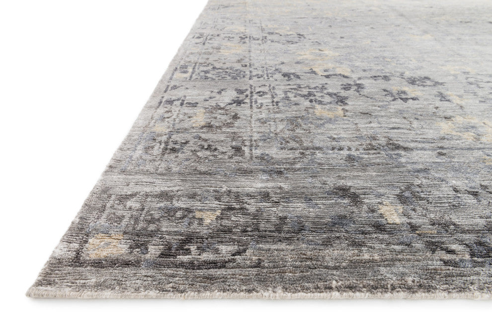 Gray Hand Knotted Viscose from Bamboo Mirage Area Rug by Loloi, 2''0"x3''0"