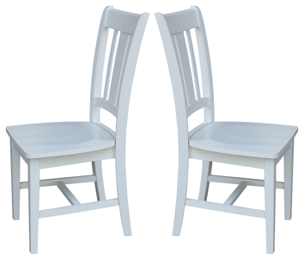 San Remo Splat Back Chair - Beach White Hand Rubbed