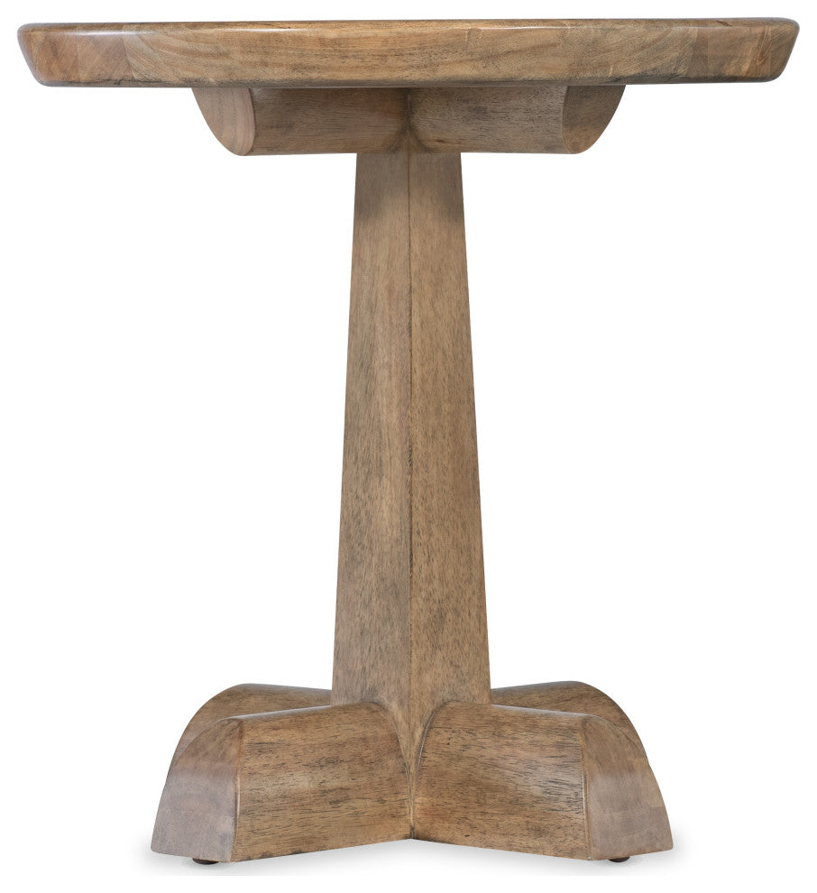 Vineyard Row Round Pedestal End Table