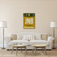 "JNB Johannesburg Luggage Tag 1" Fine Art Print