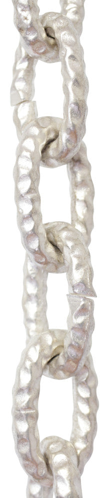 Brass Loop Chandelier Chain, Various Finishes, 2 Sizes, Matte Silver, U43
