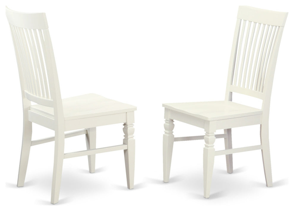 Dlwe3-Whi-W 3-Piece Dining Room Set, 2-Kitchen Table & 2 Kitchen Dining Chairs