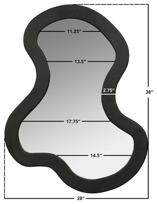 Oblique Mirror, Black, 28" X 38"