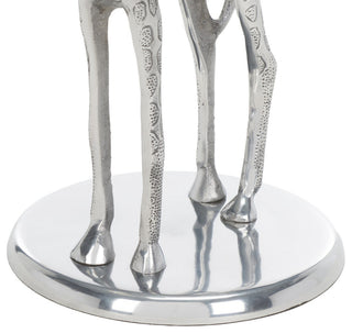 Safavieh GillaRound Giraffe Base Accent Table, Silver/Glass