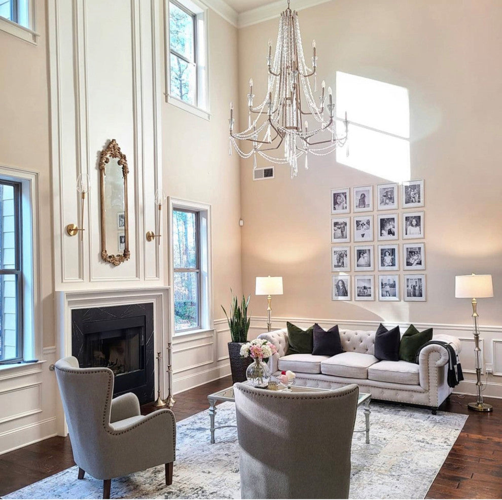 Barcelona 12-Lt 3-Tier Crystal Chandelier - Onyx