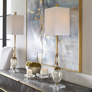 Uttermost Copeland Mercury Glass Buffet Lamp, Coffee Bronze