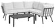 Riverside 6 Piece Outdoor Patio Aluminum Set - Gray White