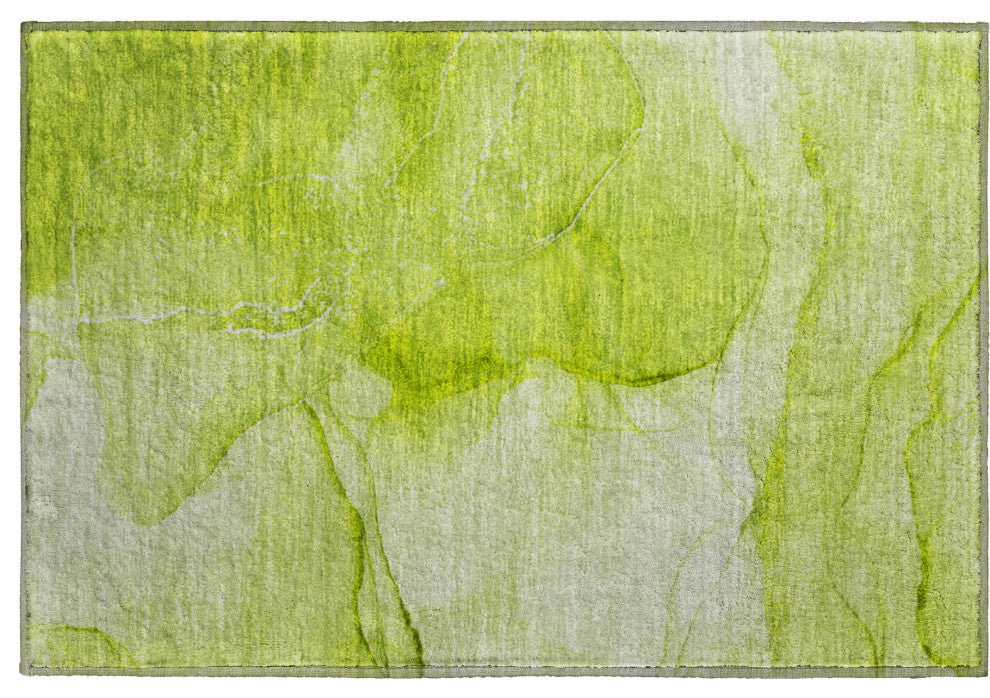 Premium Machine Washable Mayfield AMF507 Green 1'8" x 2'6" Rug