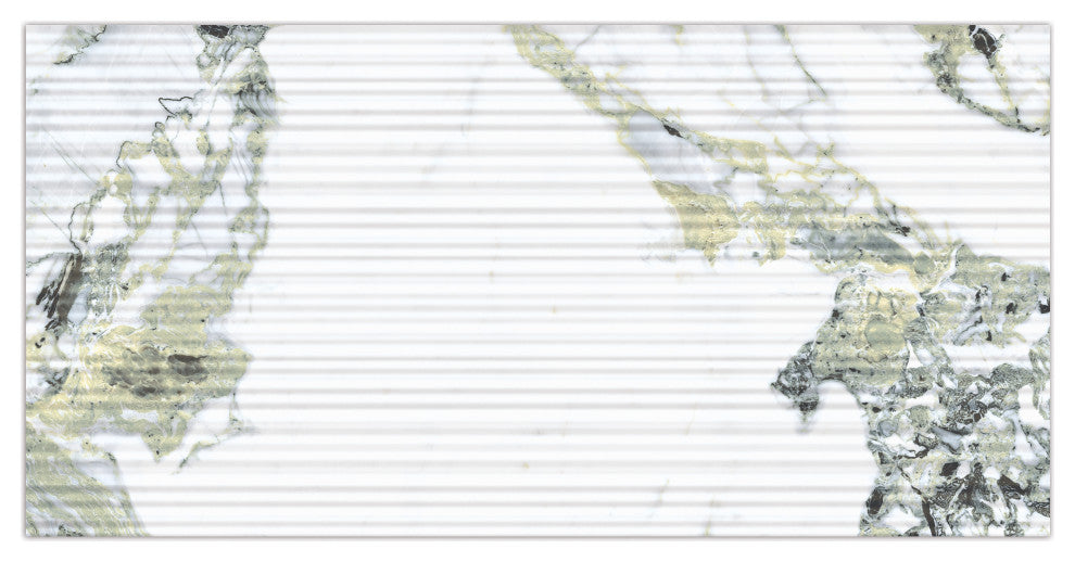 Touche Pleated Deco Jade Porcelain Floor/Wall Tile