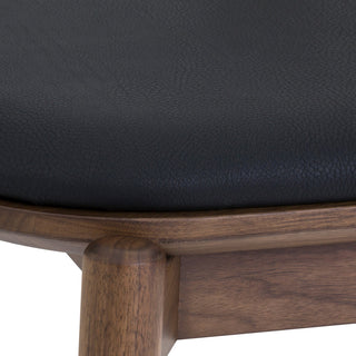 Pasadena Echo 6-Piece Oval Dining Set, Buffet Black Oak Walnut Finish Chairs