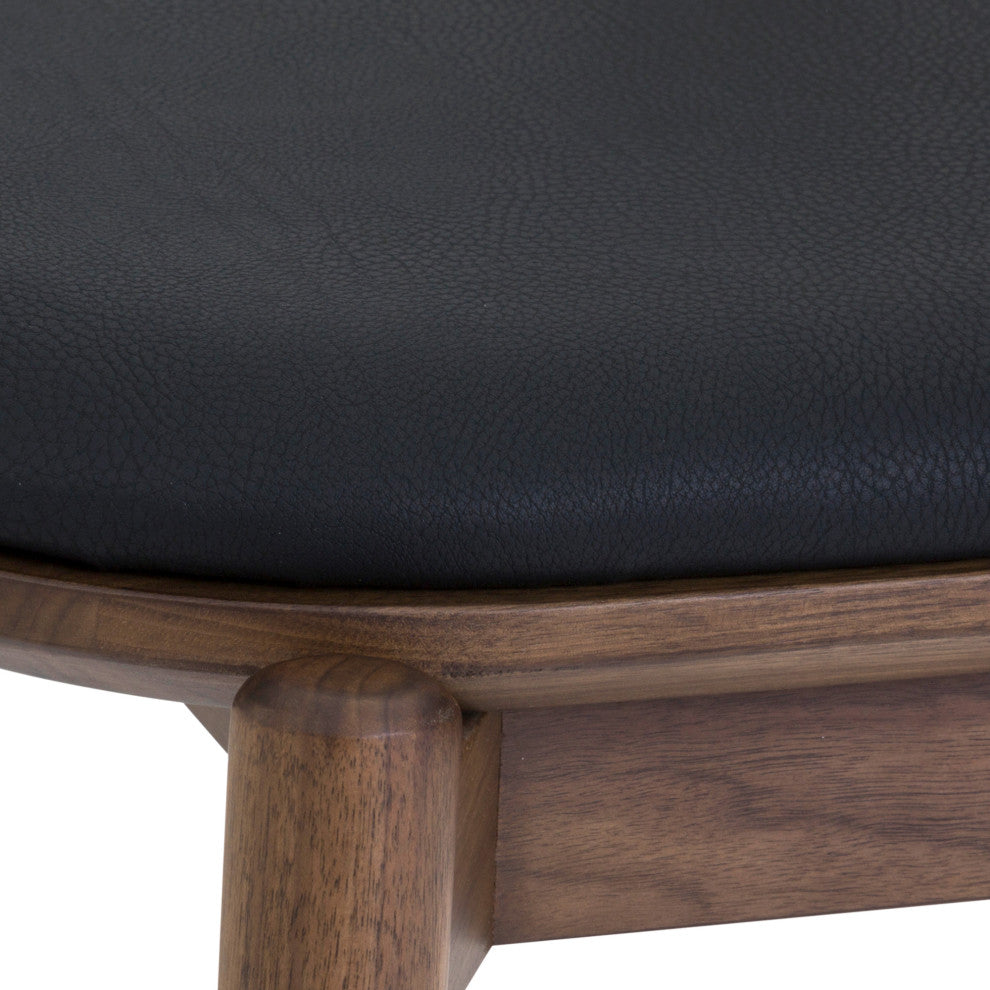 Pasadena Echo 6-Piece Oval Dining Set, Buffet Black Oak Walnut Finish Chairs