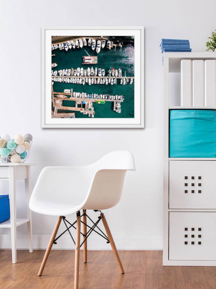 "All Boats Docked" Framed Print by Karolis Janulis