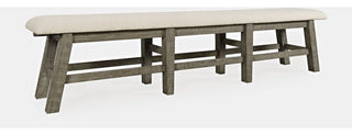 Telluride Rustic Farmhouse Solid Wood 85 Upholstered Dining Bench