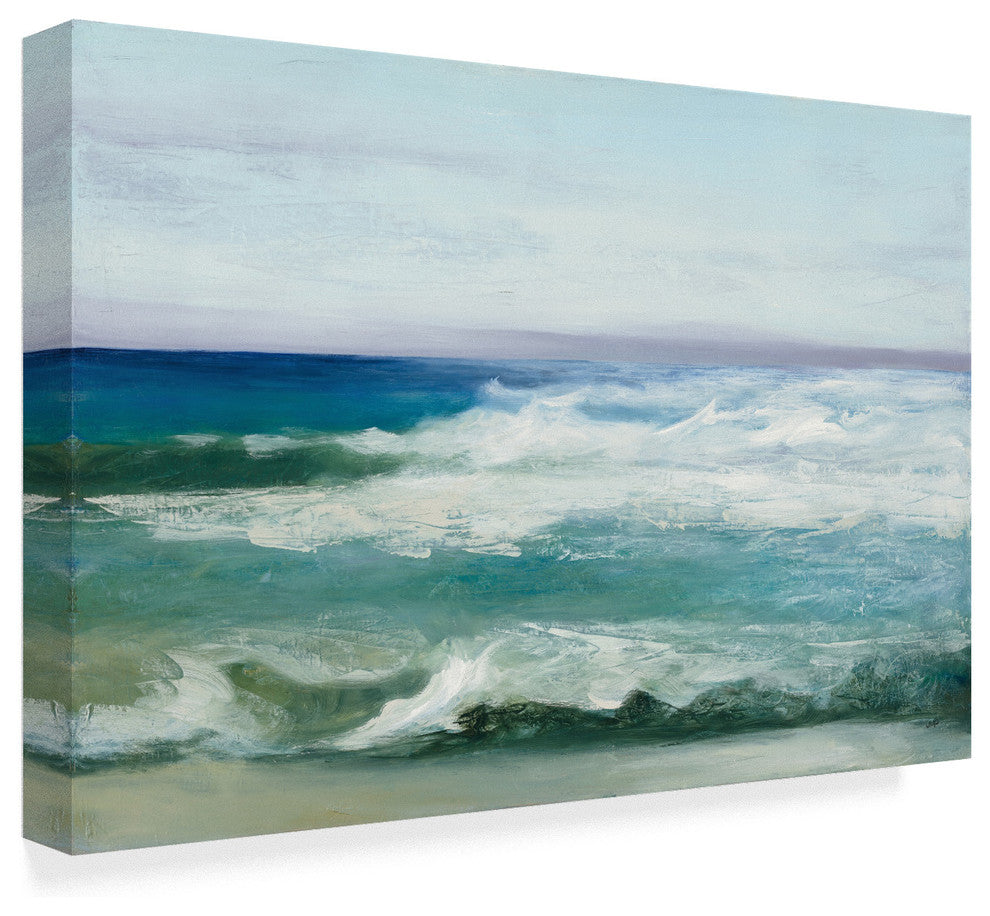 Julia Purinton 'Azure Ocean Waves' Canvas Art, 19"x12"