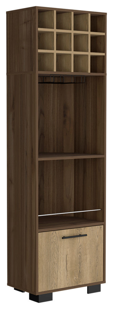 DEPOT E-SHOP Norway Corner Bar Cabinet, Mahogany
