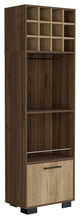 DEPOT E-SHOP Norway Corner Bar Cabinet, Mahogany