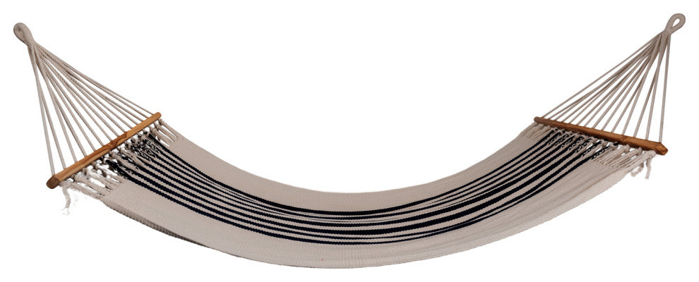 Triple Weave Colonial Cotton Hammock, Wooden Bar