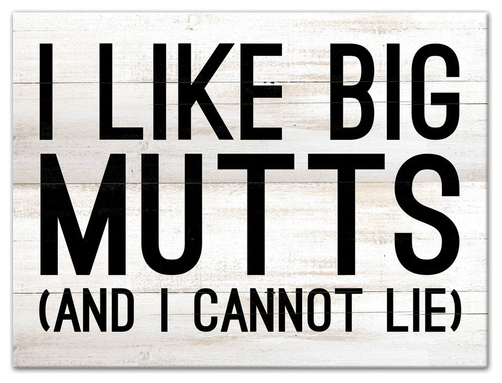 I Like Big Mutts 18x24 Canvas Wall Art