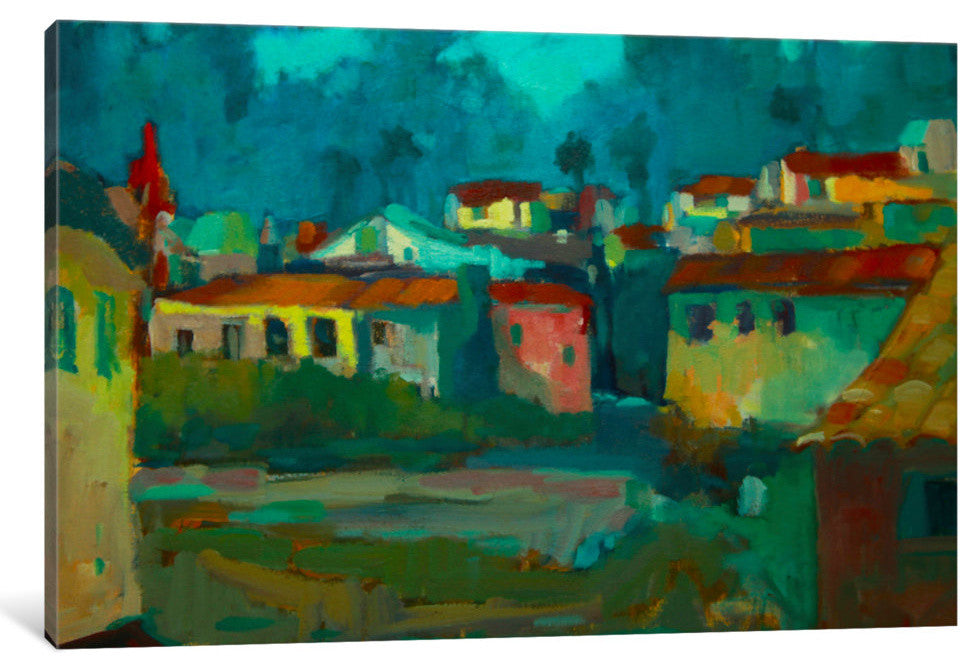 "The Village" by Eddie Barbini, Canvas Print, 40"x26"