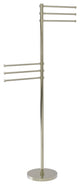 Towel Stand with 6 Pivoting 12" Arms, Polished Nickel