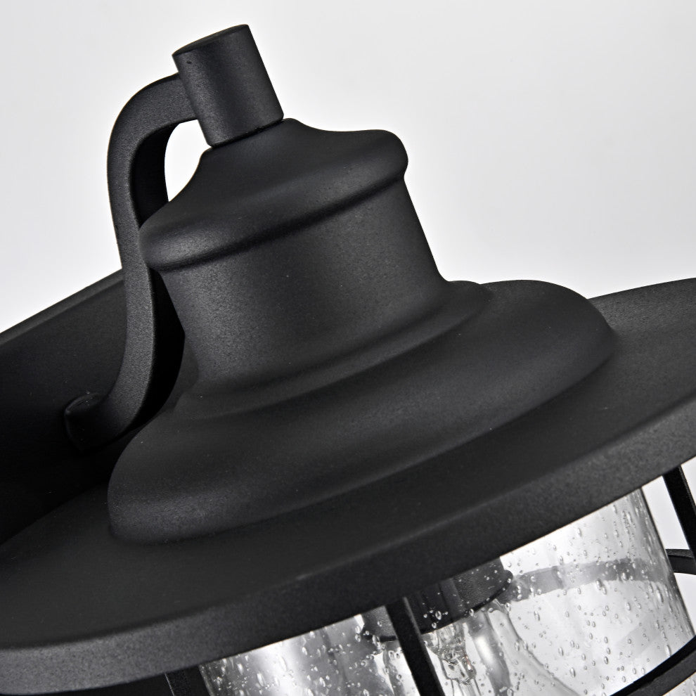 CHLOE Lighting Markus Transitional 1-Light Textured Black Outdoor Wall Sconce