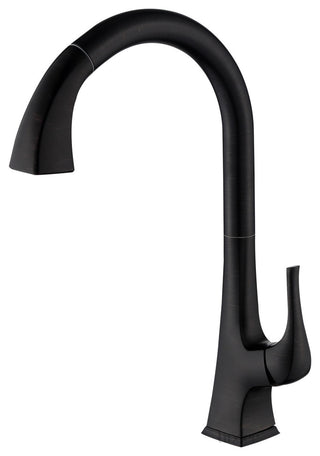 Luxier KTS20-T Single-Handle Pull-Down Sprayer Kitchen Faucet, Oil Rubbed Bronze