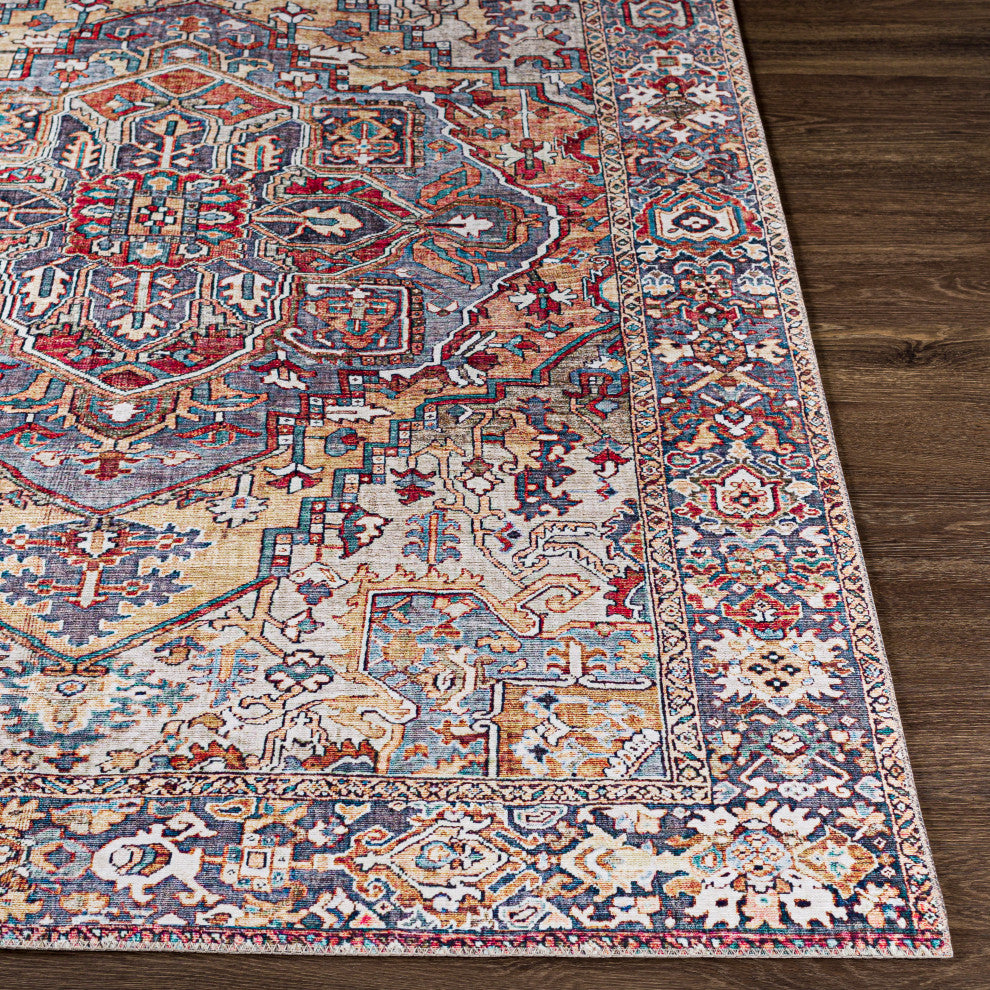 Iris IRS-2358 Traditional Denim/Charcoal 7'6"x9'6" Area Rug
