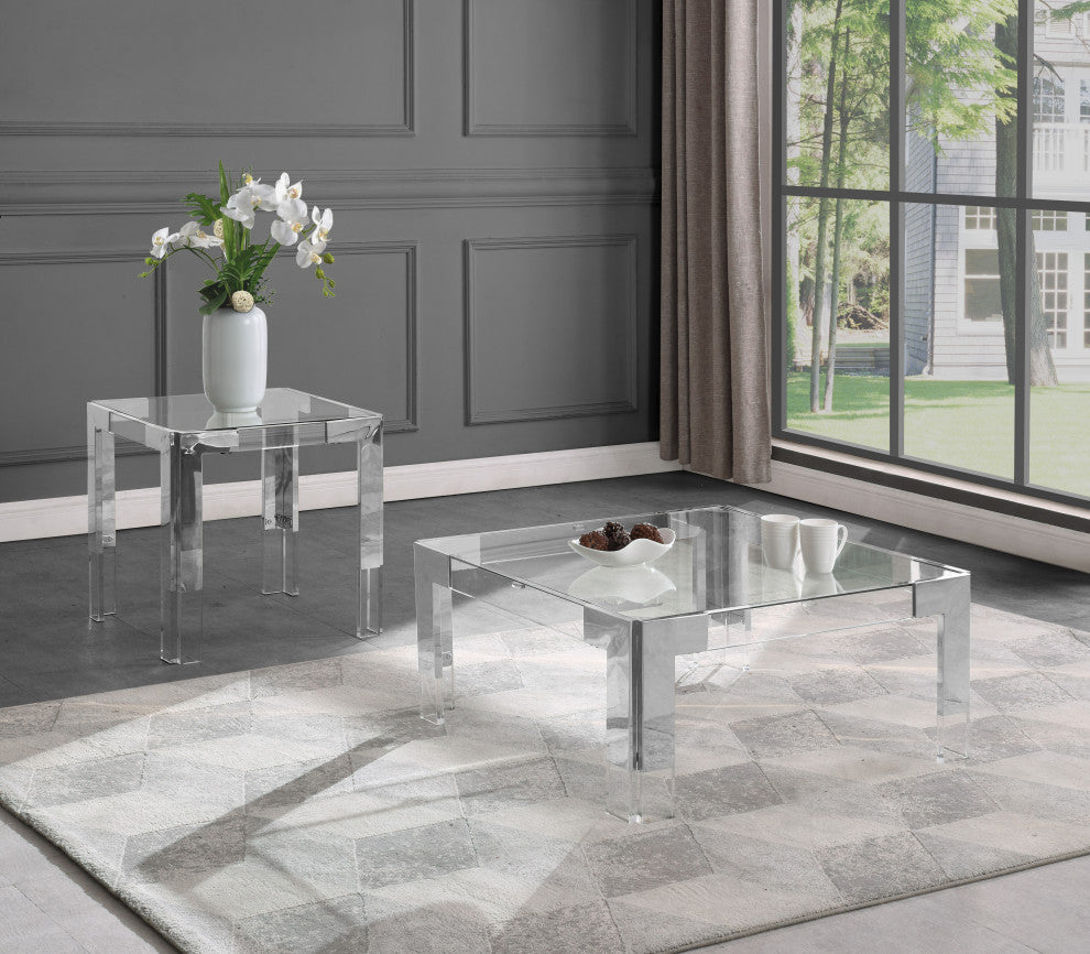 Casper Coffee Table, Chrome, Square