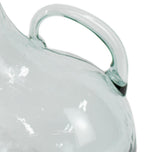 Clear Glass Tilted Hand Blown Water Pitcher Vintage Style Beverage Serving