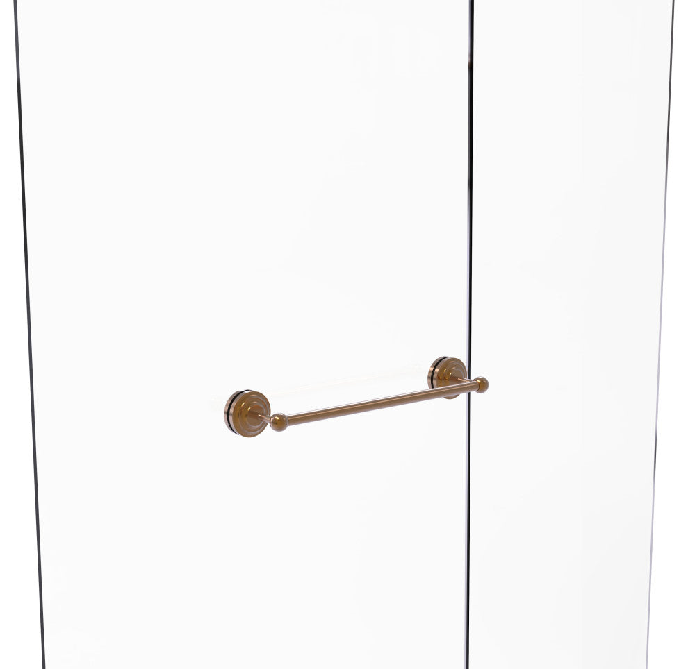 Que New 18" Shower Door Towel Bar, Brushed Bronze