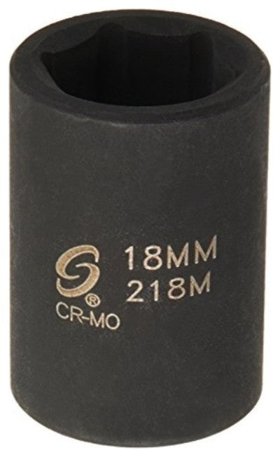 Sunex 218M 1/2" Drive 18 mm Impact Socket