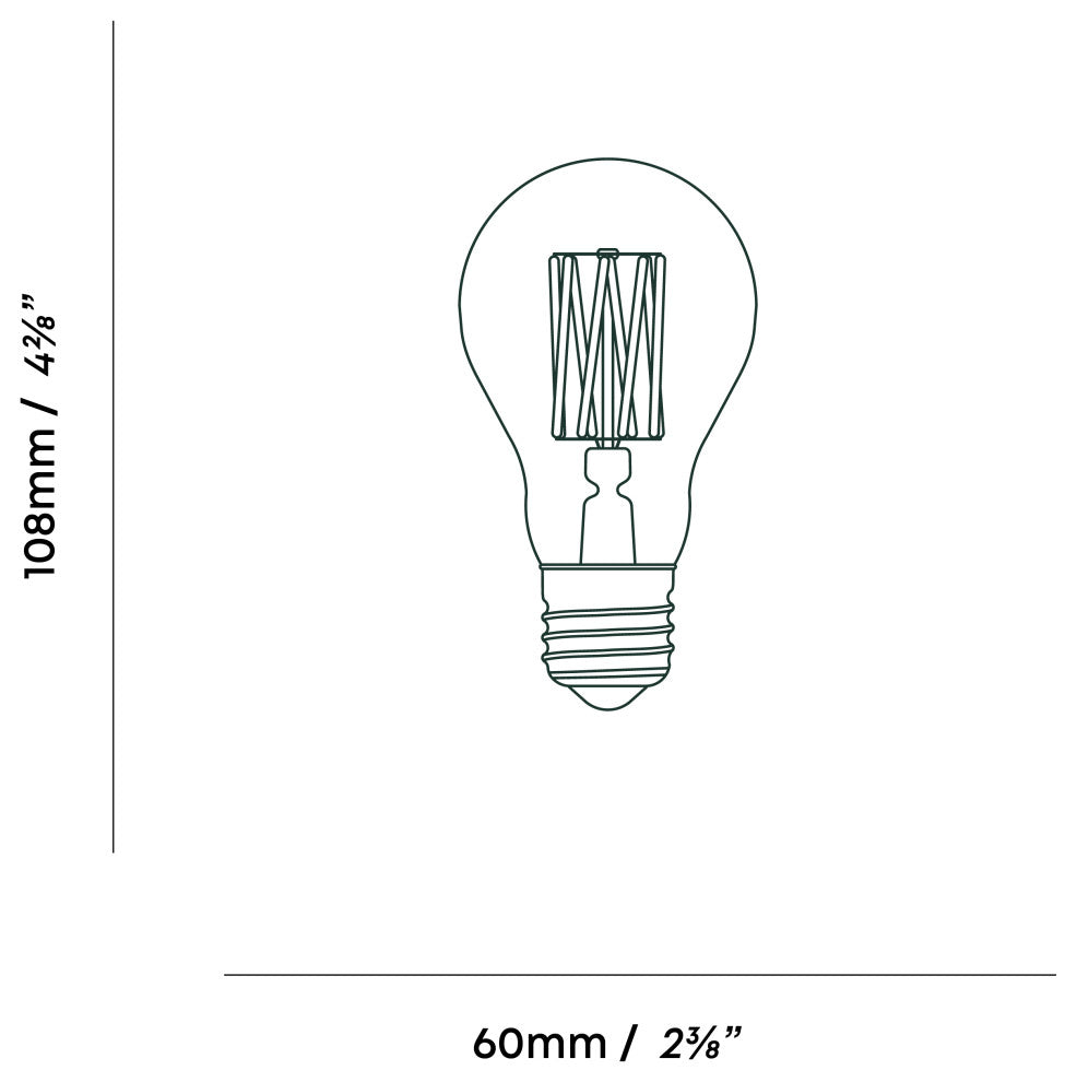 Globe Light Bulb 2700K E26 Non-Tinted, Set of 20