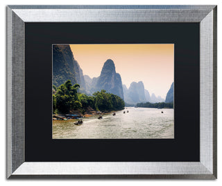 Philippe Hugonnard 'Li River' Art, Silver Frame, Black Matte, 20"x16"