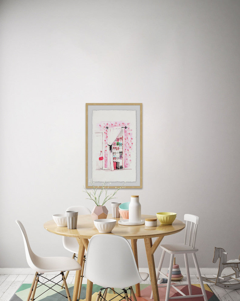 "Shoe Closet" Framed Painting Print, 16"x24"