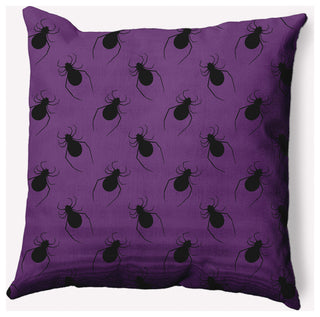 20" x 20" Spider Pattern Indoor/Outdoor Polyester Throw Pillow, Amethyst