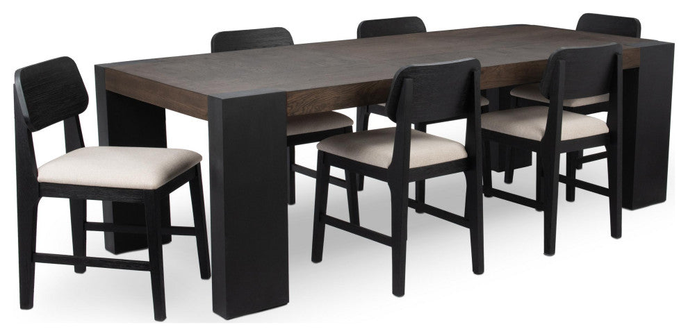 Deaven 94" Wood Dining Table, Brown