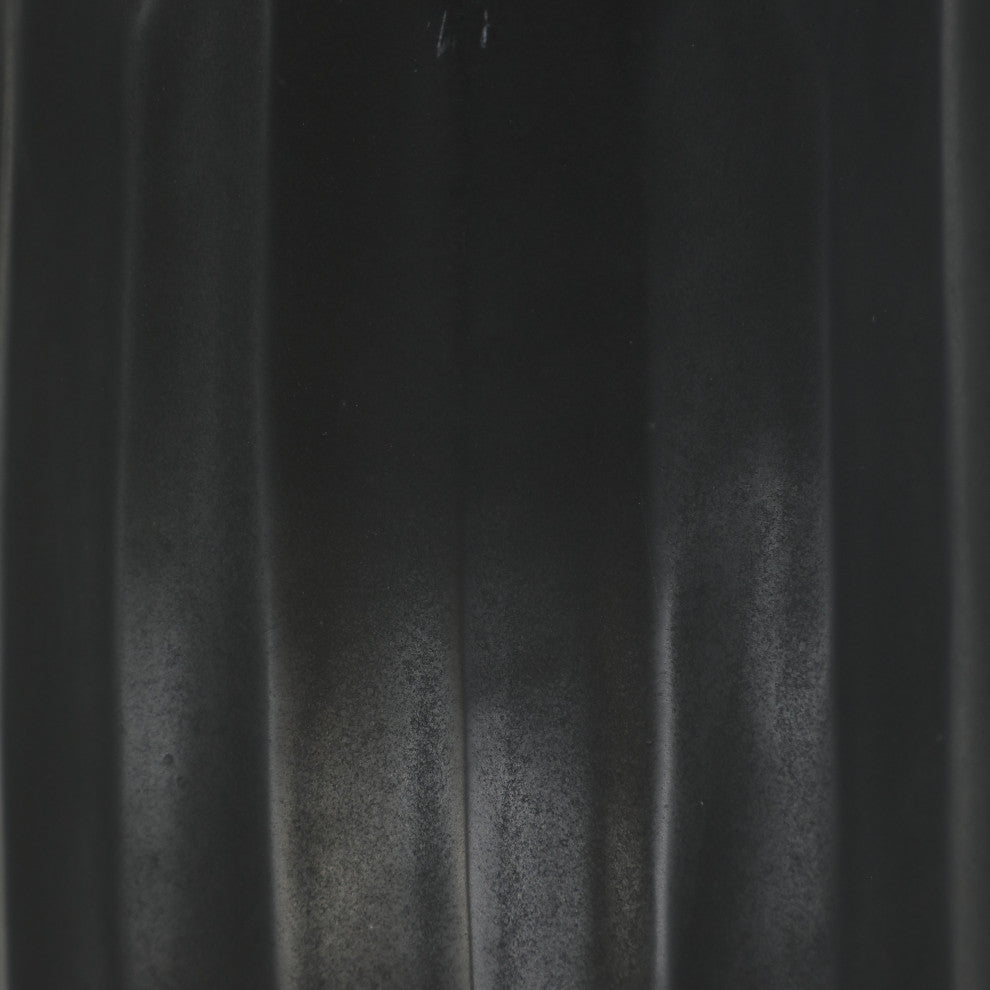Ceramic 14" Vase, Black
