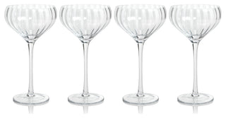 Malden Optic Cocktail Glasses, Set of 4, Clear