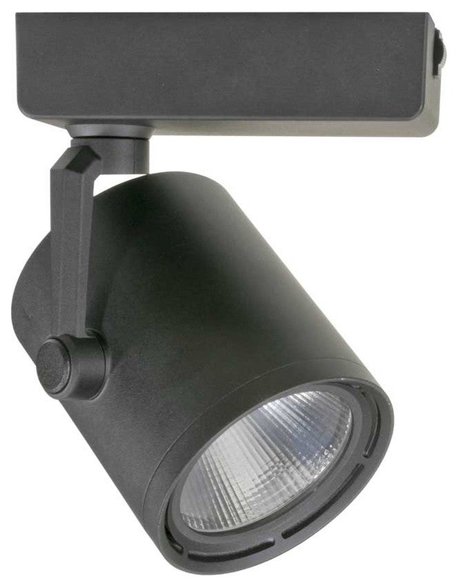JESCO 1-Light COB LED H Track Head Fixture 18 Degree Beam Angle 3000K, Black