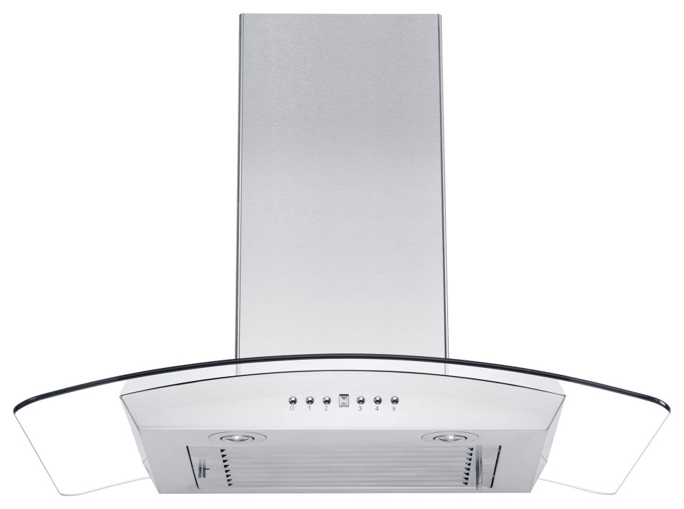 ZLINE 30" Wall Mount Hood, Stainless Steel and Glass With Crown Molding KZCRN-30