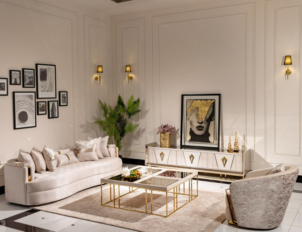 Carmela Cocktail Table Shimmering Ivory