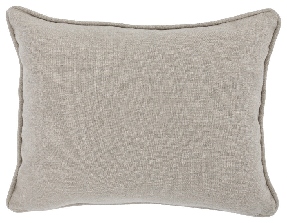 Adrie 12" x 16" Throw Pillow, Ivory