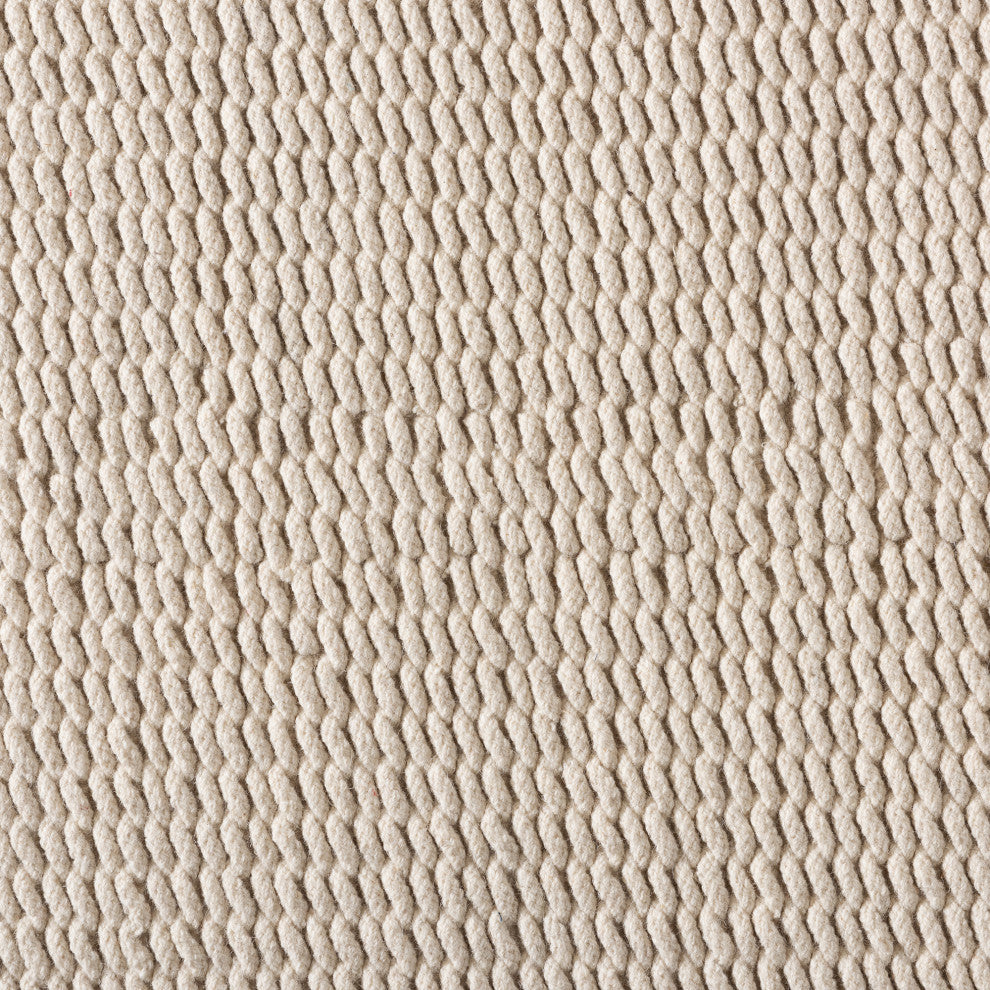 Alvero Modern Ivory Handwoven Wool Blend Area Rug