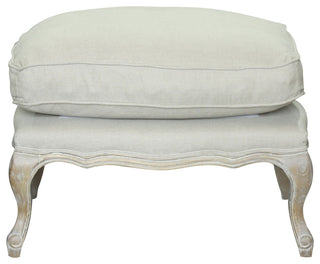 Rodney Ottoman, Linen Fabric, Material: Fabric, Linen