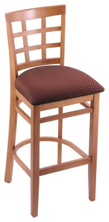 Holland Bar Stool, 3130 25 Stool, Medium Finish, Axis Paprika Seat